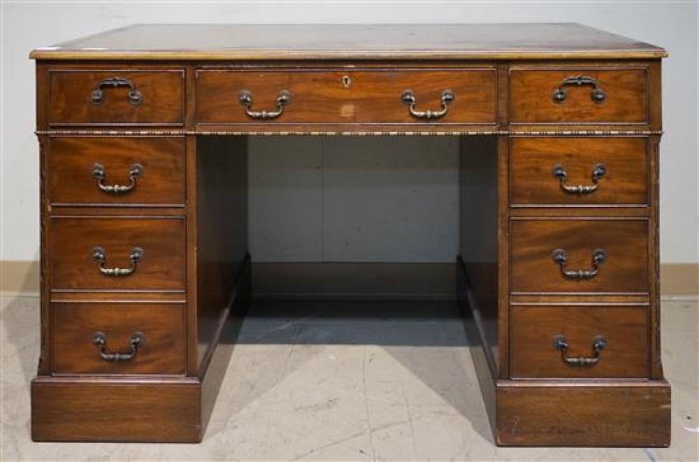 CHIPPENDALE STYLE MAHOGANY TOOLED