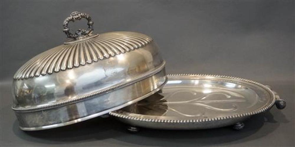 SHEFFIELD SILVER PLATE CRESTED DOME