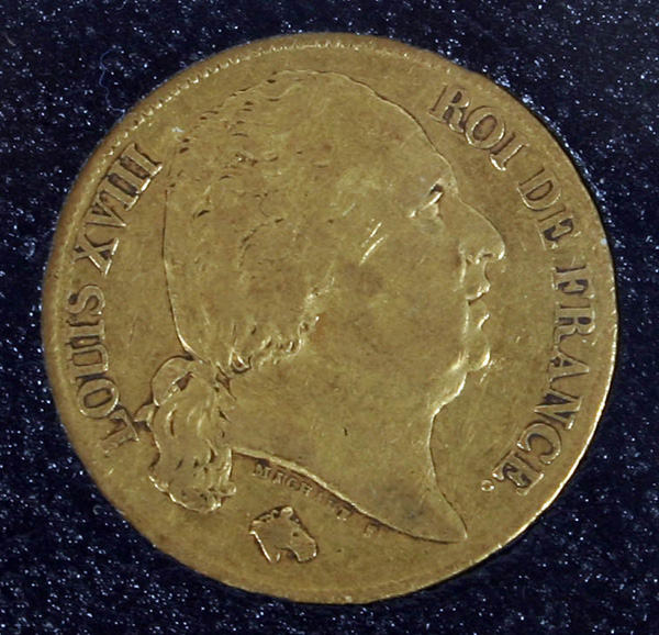 Lot of three Gold 20 Francs 1817 4ff2f