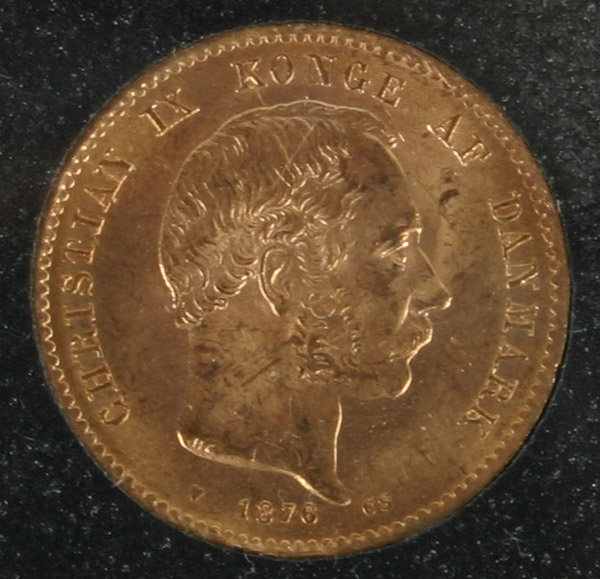 1876 Denmark Gold 20 Kroner Christian 4ff32