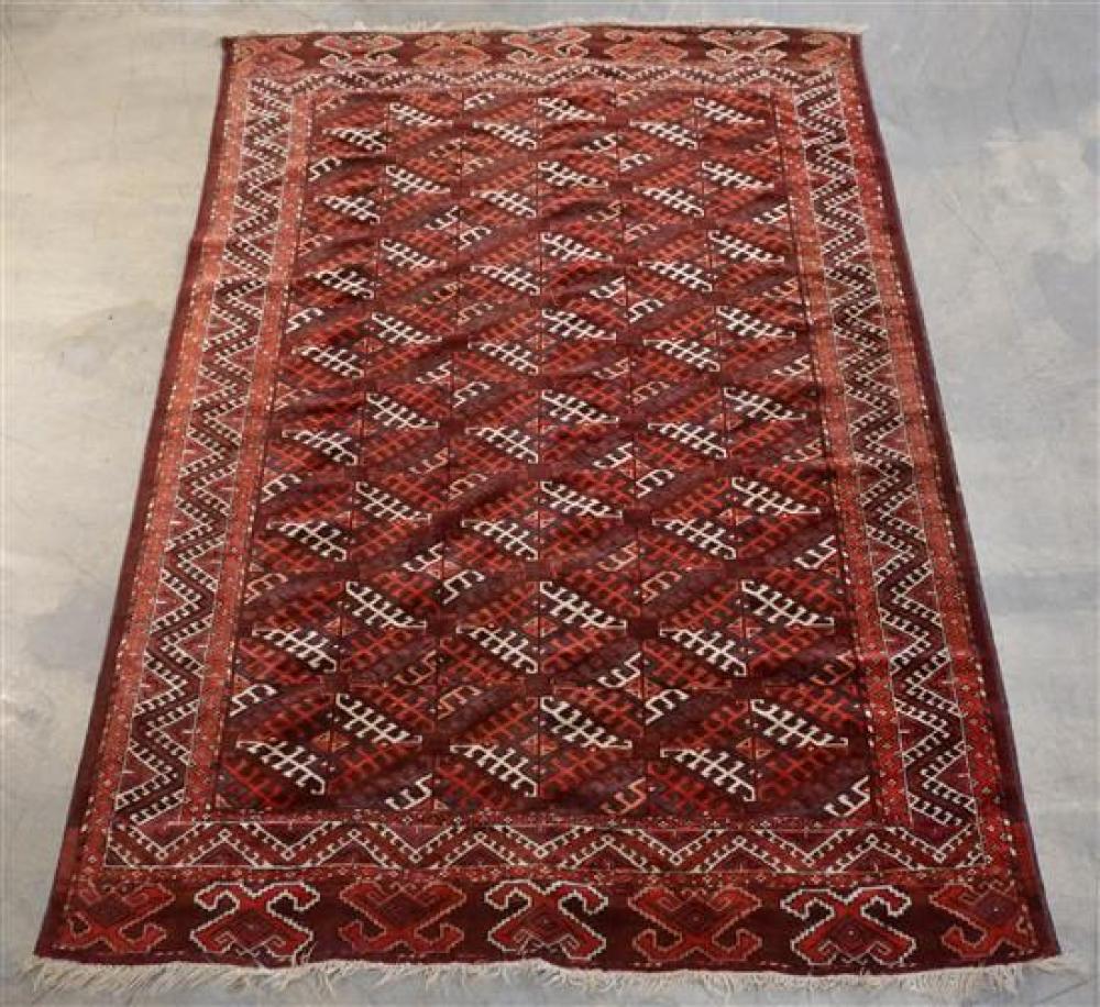 TURKOMAN RUG, 9 FT 6 IN X 6 FT