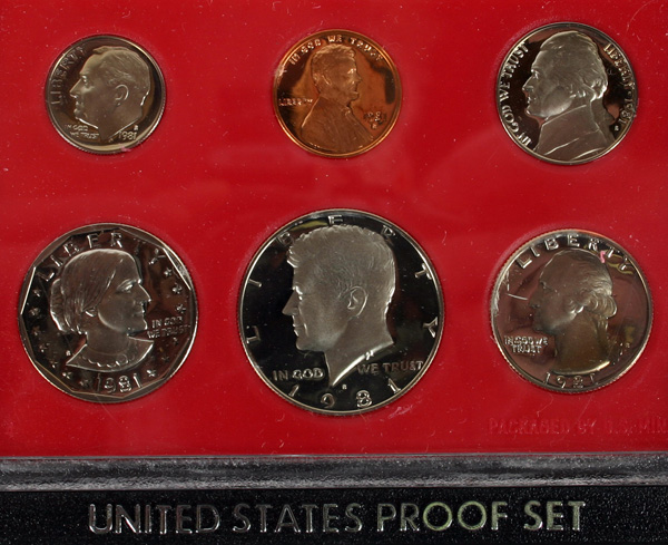 Two 1981 U.S. Mint Proof Sets w/Boxes