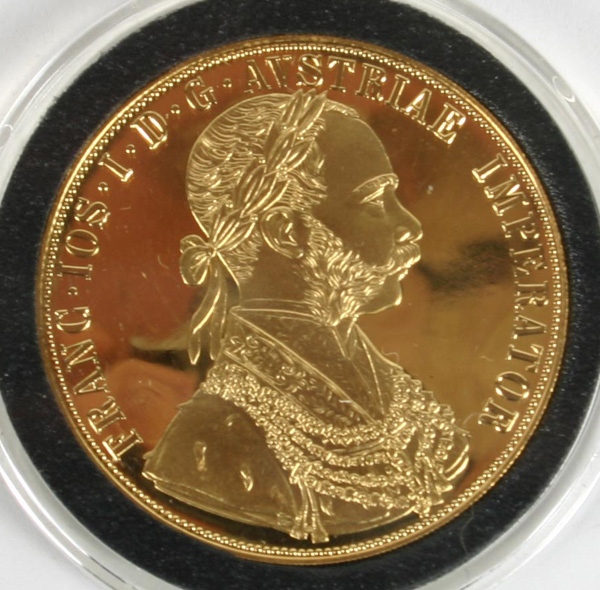 Austria 1915 4 Ducat Gold coin Almost