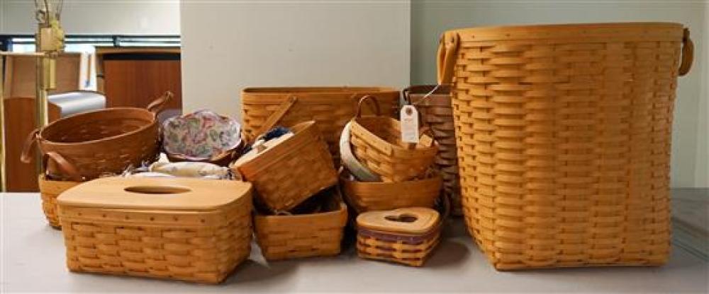 COLLECTION OF SIXTEEN LONGABERGER BASKETSCollection