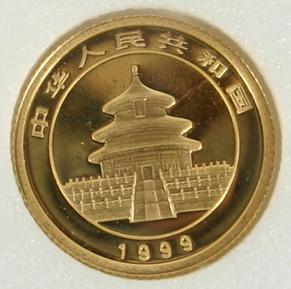 1999 1 20 oz Au Gold Coin Panda 4ff50