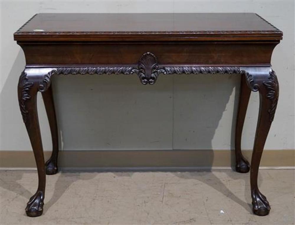 GEORGE III STYLE MAHOGANY FOLD TOP 31f923