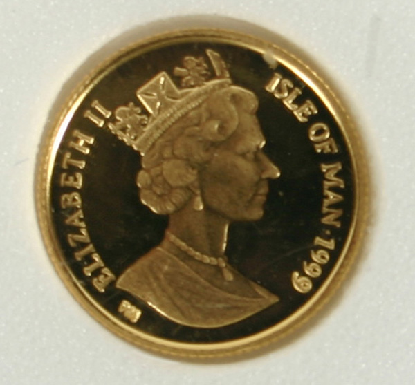 1999 Isle of Man Gold Cat Elizabeth 4ff51