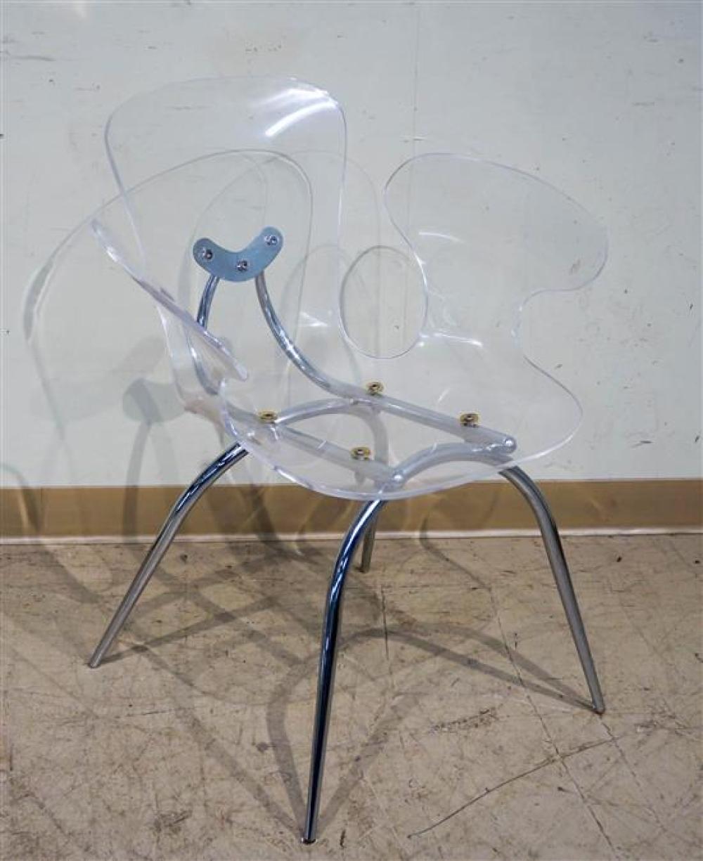 KARE DESIGN ACRYLIC AND CHROME ARMCHAIRKARE