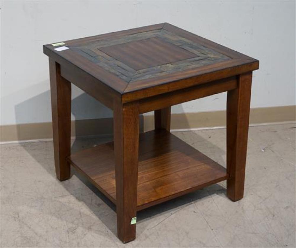 CONTEMPORARY STONE INLAID FRUITWOOD