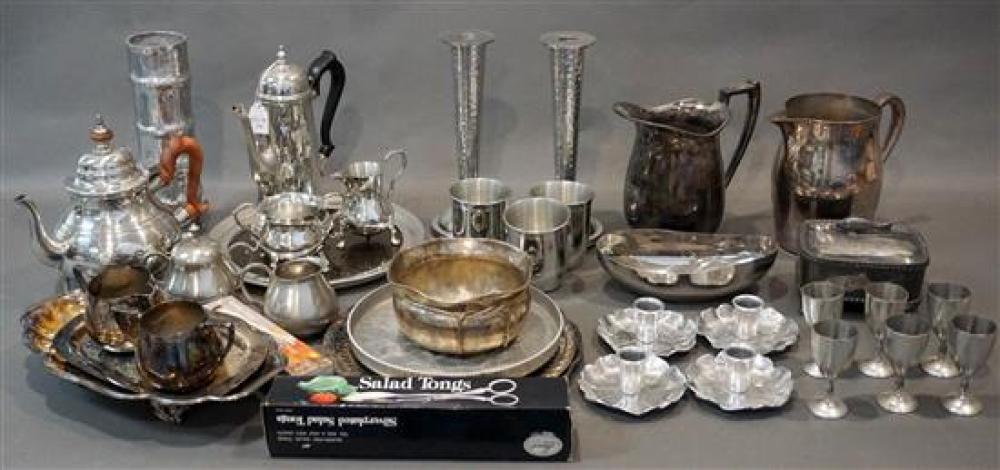 GROUP OF PEWTER SILVER PLATE AND 31f961