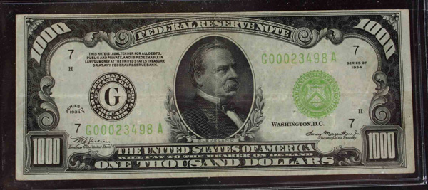 1934 1000 Federal Reserve Note 4ff59