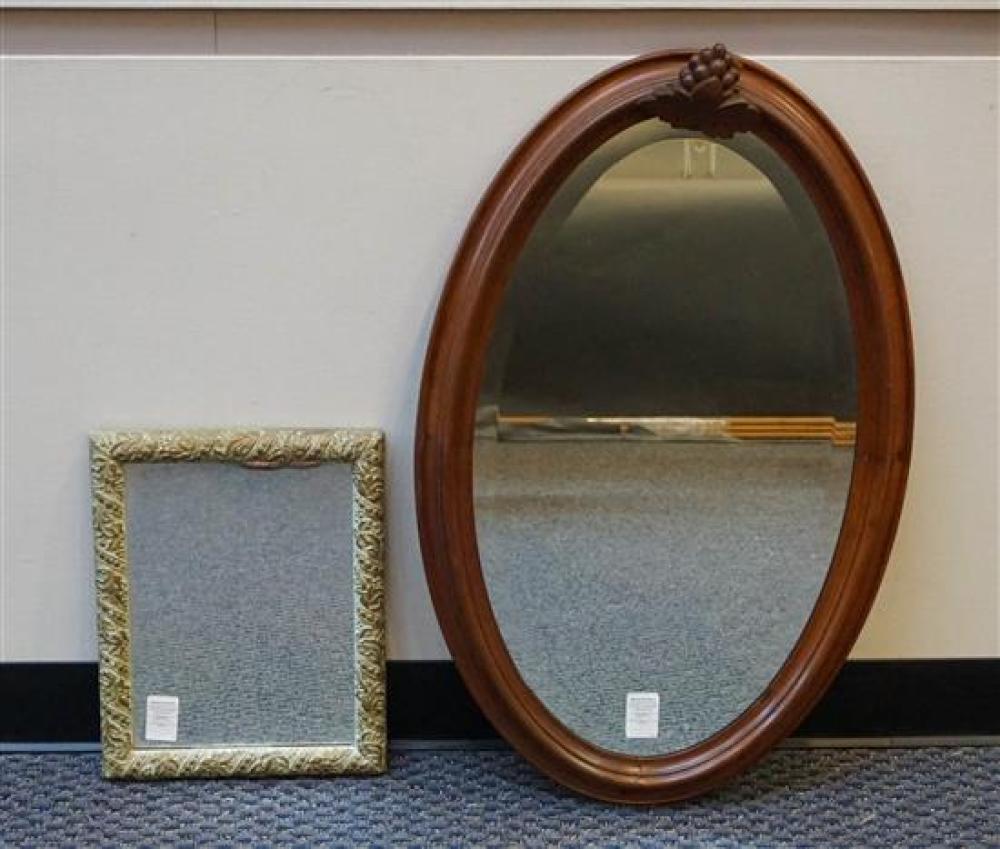 PARCEL GILT MIRROR AND A CHERRY