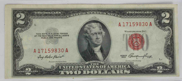 Ten $2 United States Notes 1928