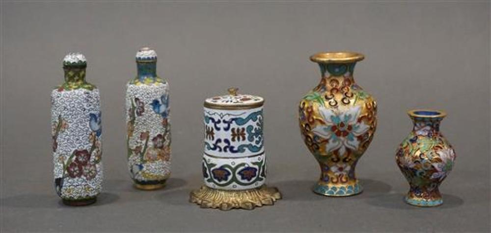 FIVE CHINESE CLOISONN ENAMEL 31f9a3