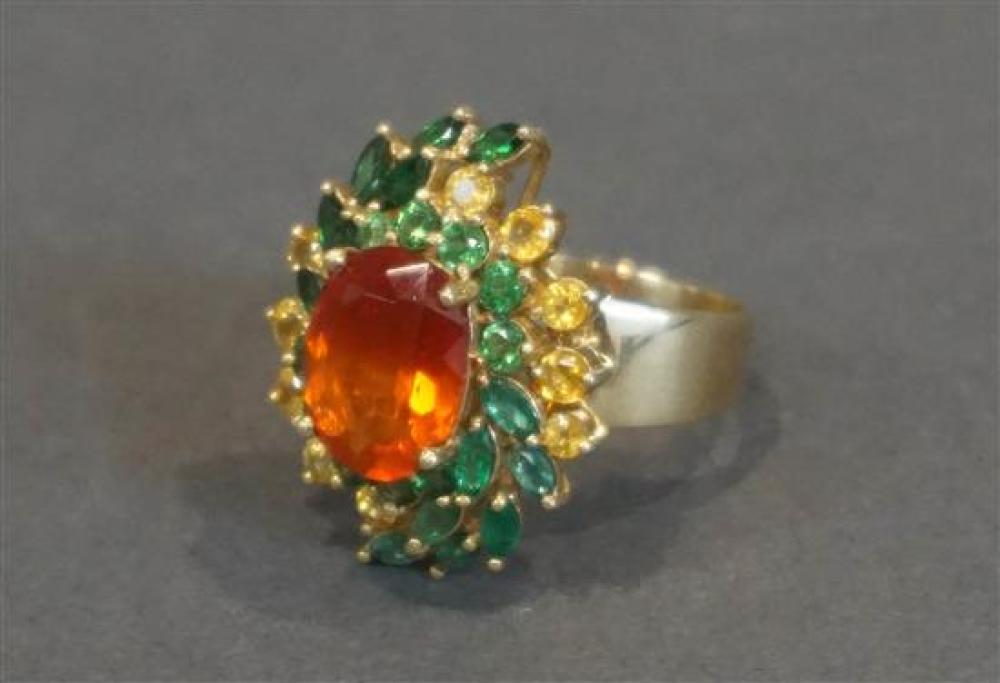 14 KARAT YELLOW GOLD FIRE OPAL  31f9ae