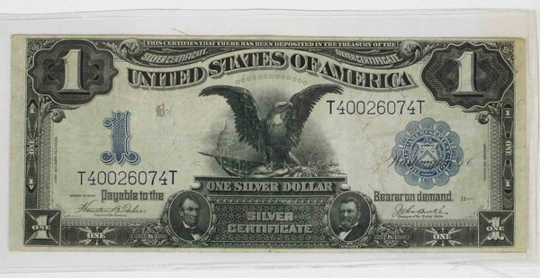 1899 Large Black Eagle Note $1