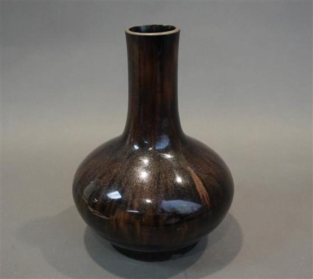 CHINESE FLAMB GLAZE VASE DRILLED  31fa1d