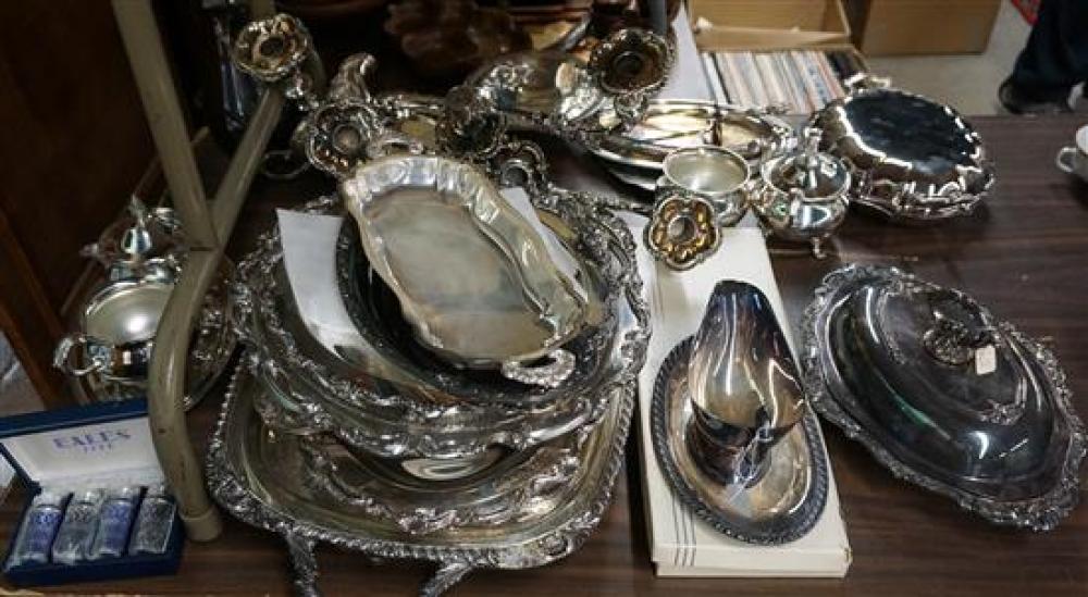 COLLECTION OF SILVER PLATE SERVING ARTICLESCollection