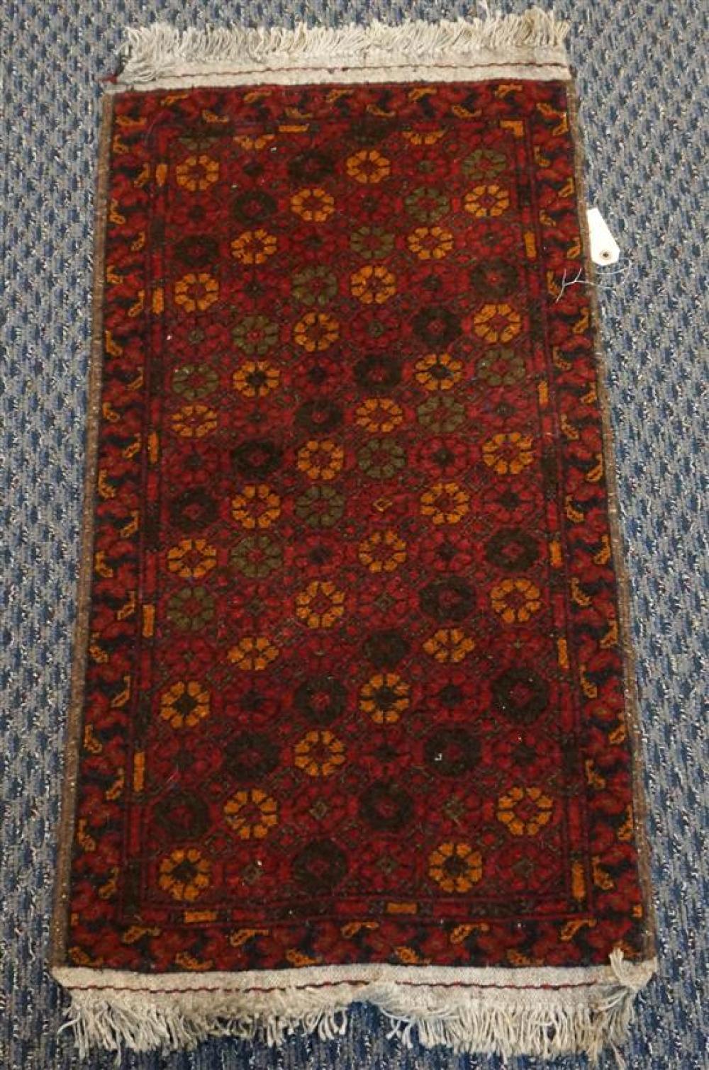 AFGHAN RUG, 3 FT 9 IN X 1 FT 9