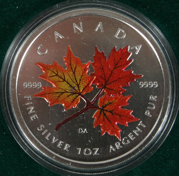 2001 Canada Coloured Siver Maple 4ff77