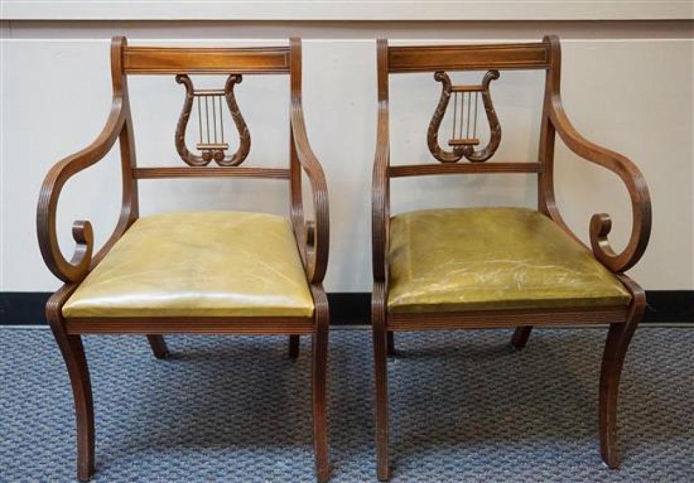 PAIR OF REGENCY STYLE BRASS INLAID 31faac