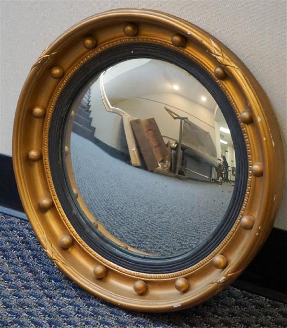 FEDERAL STYLE GOLD CONVEX MIRROR,