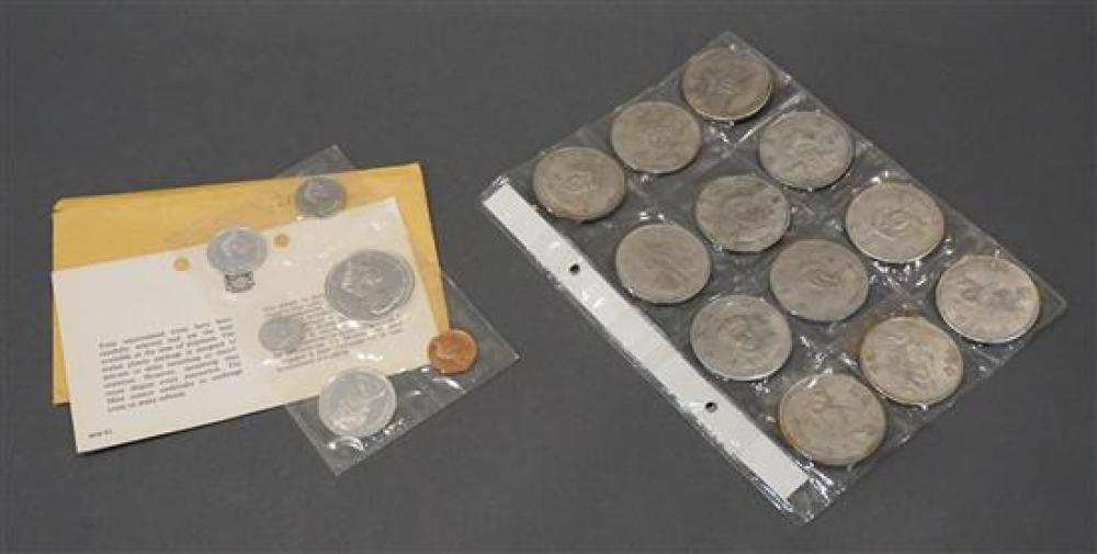 TWELVE CHINESE COINS AND A 1967 31fb18