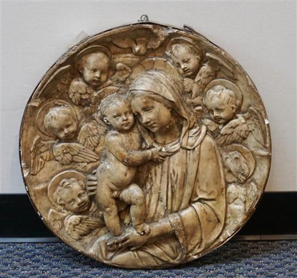 MADONNA AND CHILD PLASTER RELIEF 31fc29