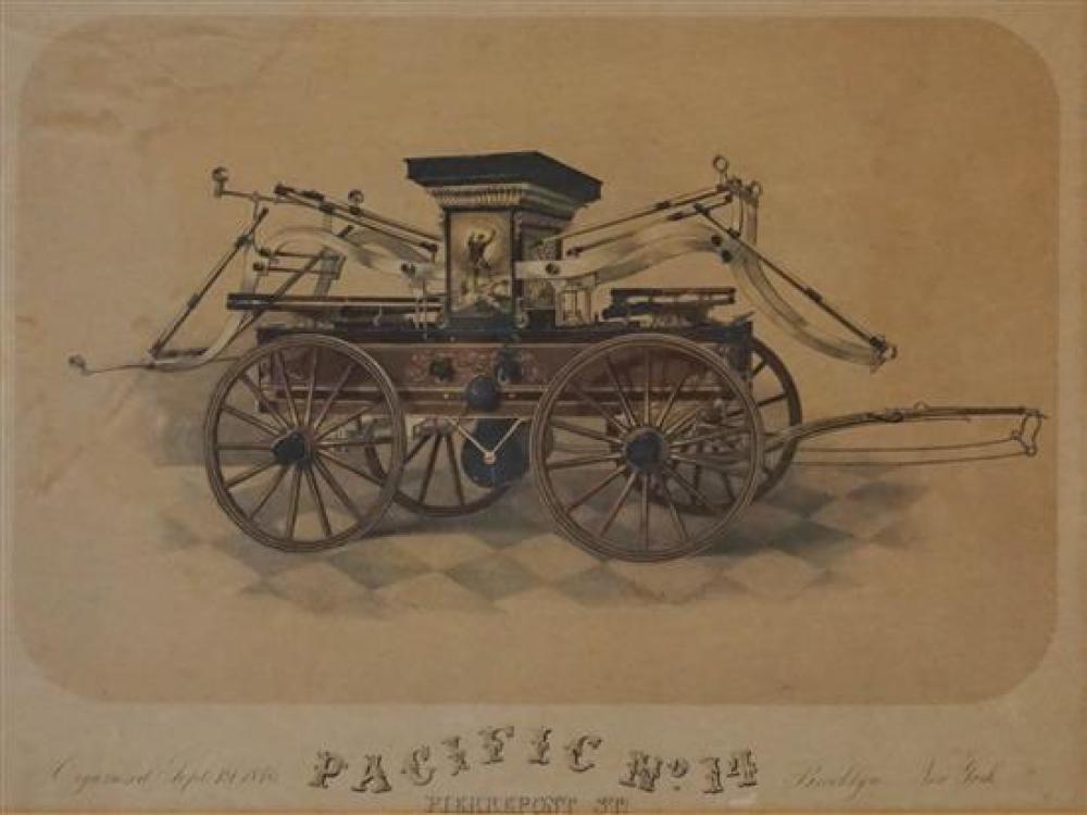 PACIFIC NO. 14, HAND-COLOR LITHOGRAPH,