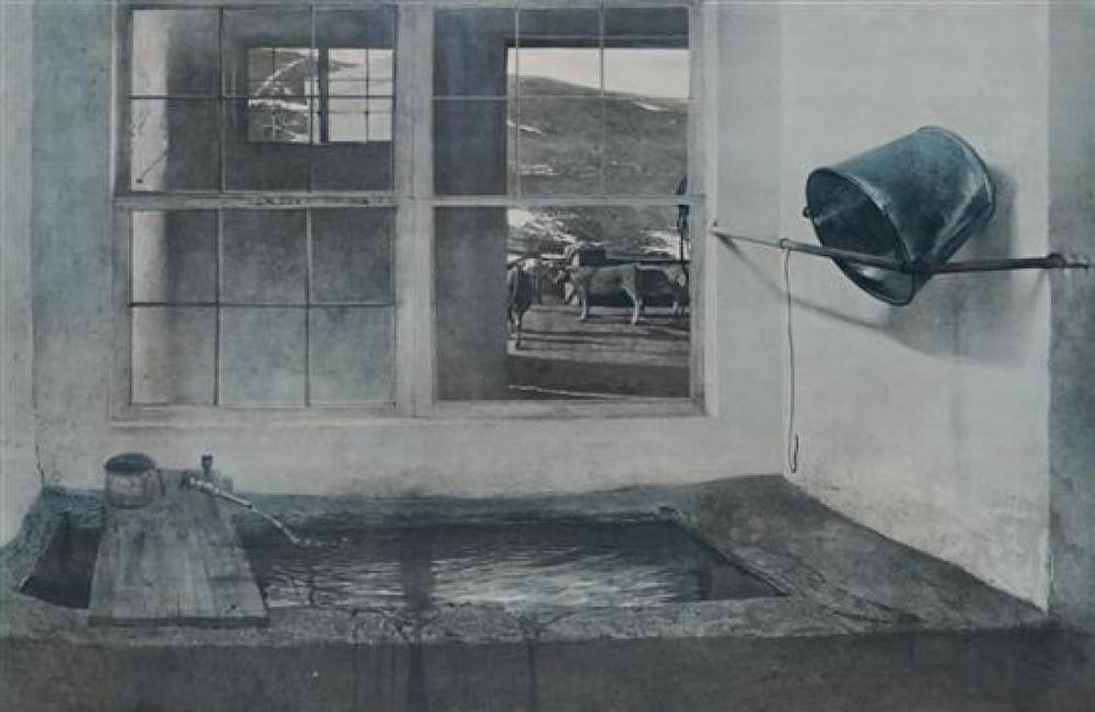 AFTER ANDREW WYETH, HORSE TROUGH,