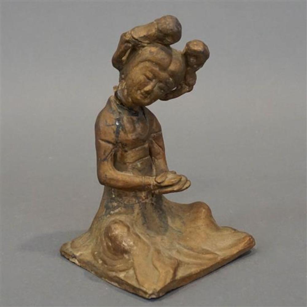 T'ANG FUNERARY FIGURE (DAMAGED),