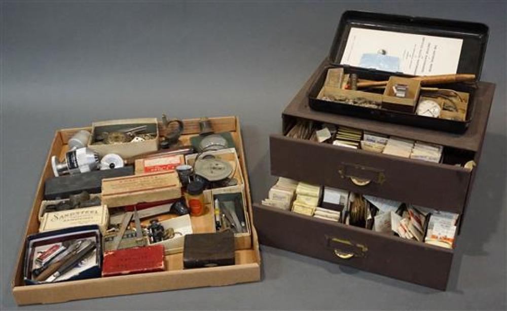 COLLECTION OF WATCH MAKER PARTS AND
