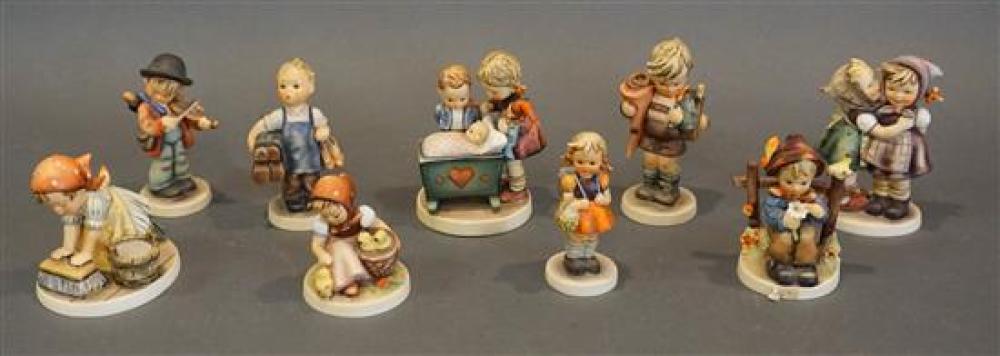 NINE HUMMEL FIGURINESNine Hummel Figurines