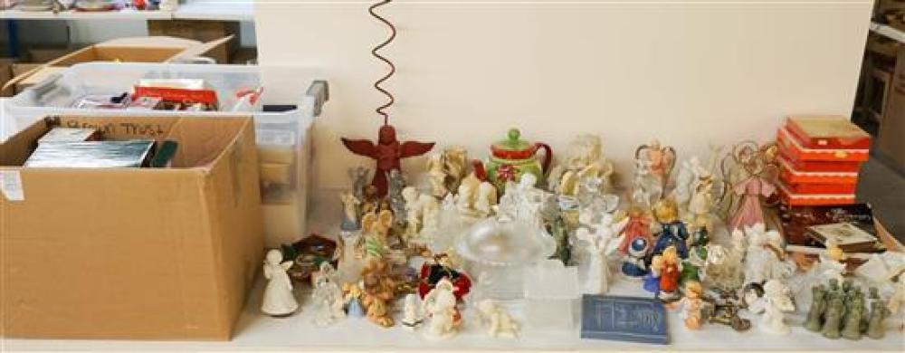 GROUP OF ANGEL FIGURINES AND OTHER HOLIDAY