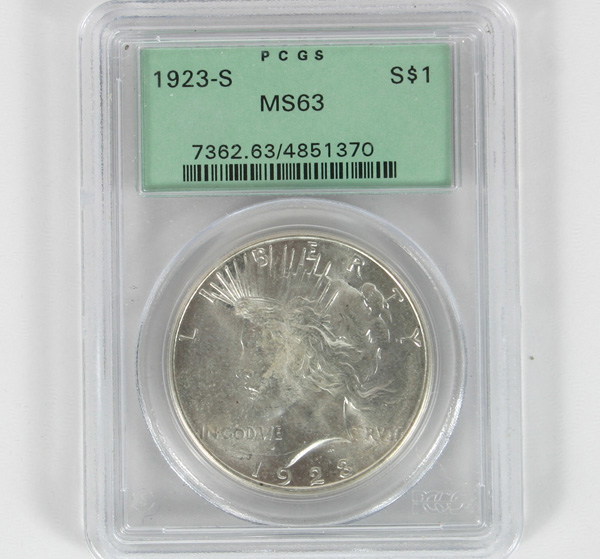 1923 S Peace Dollar 1 PCGS MS63 4ffbb