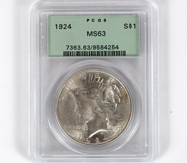 1924 Peace Dollar 1 PCGS MS63 4ffbc