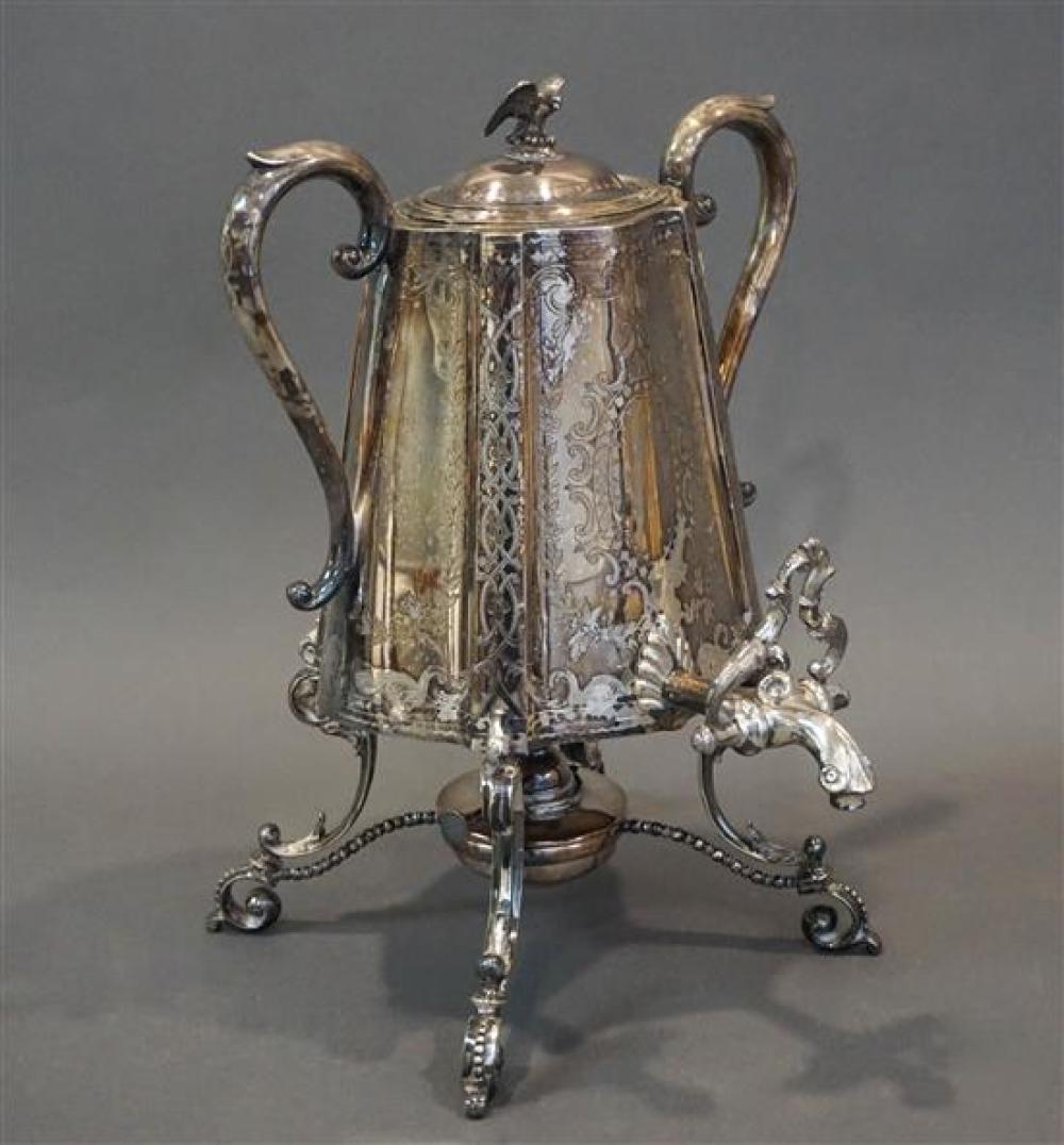 ENGLISH SILVER PLATE HOT WATER URN,