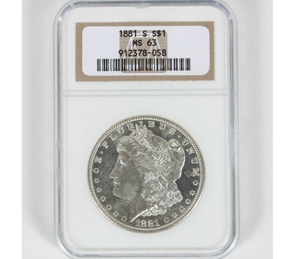 1881-S Morgan Dollar $1 NGC MS63