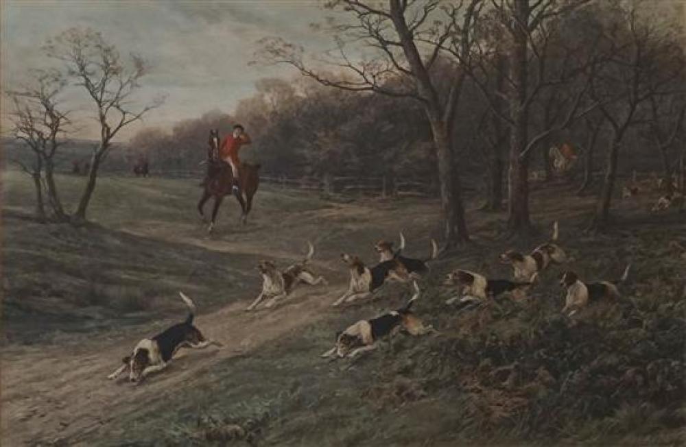 AFTER HAYWOOD HARDY, FOX HUNTING SCENE,