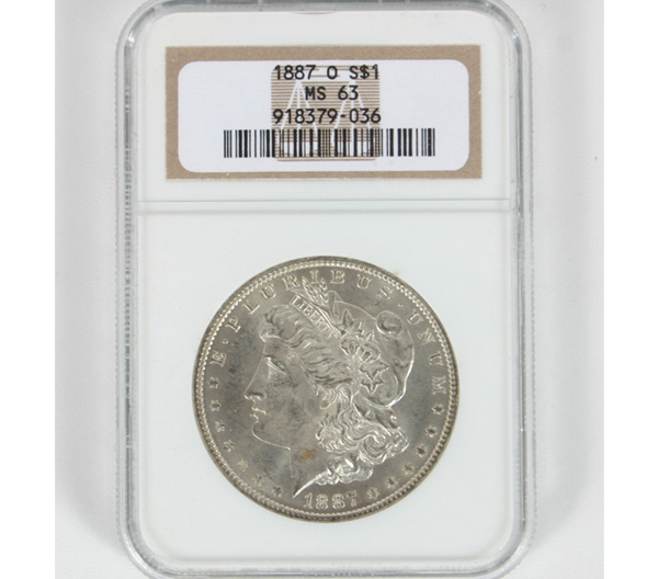 1887 O Morgan Dollar 1 NGC MS63 4ffca