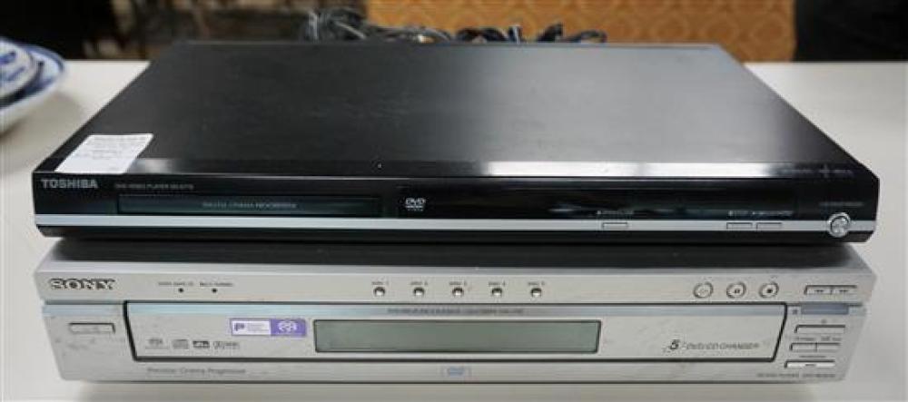 SONY 5 DISC CD PLAYER AND A TOSHIBA 31fe40