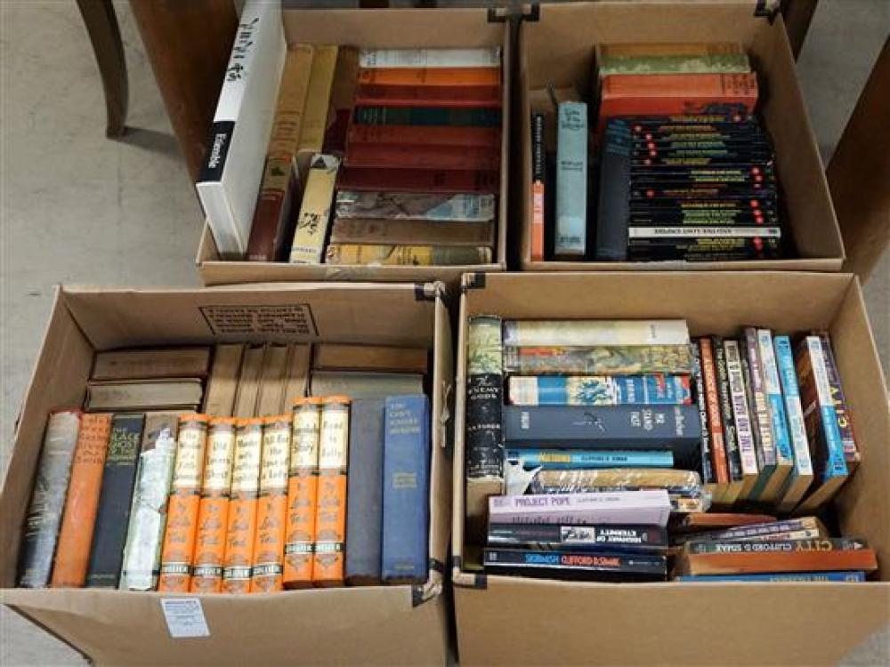 FOUR BOXES OF BOOKS, CIRCA 1940-1990