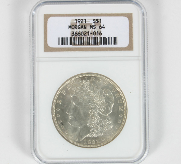 1921 Morgan Dollar $1 NGC MS64