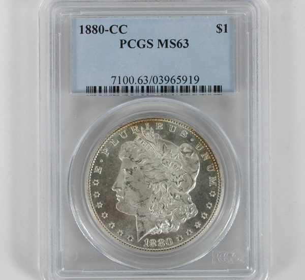 1880 CC Morgan Silver Dollar PCGS 4ffdb