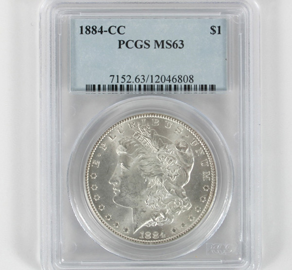 1884 CC Morgan Silver Dollar PCGS 4ffdf