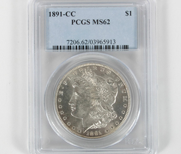 1891 CC Morgan Silver Dollar PCGS 4ffe0