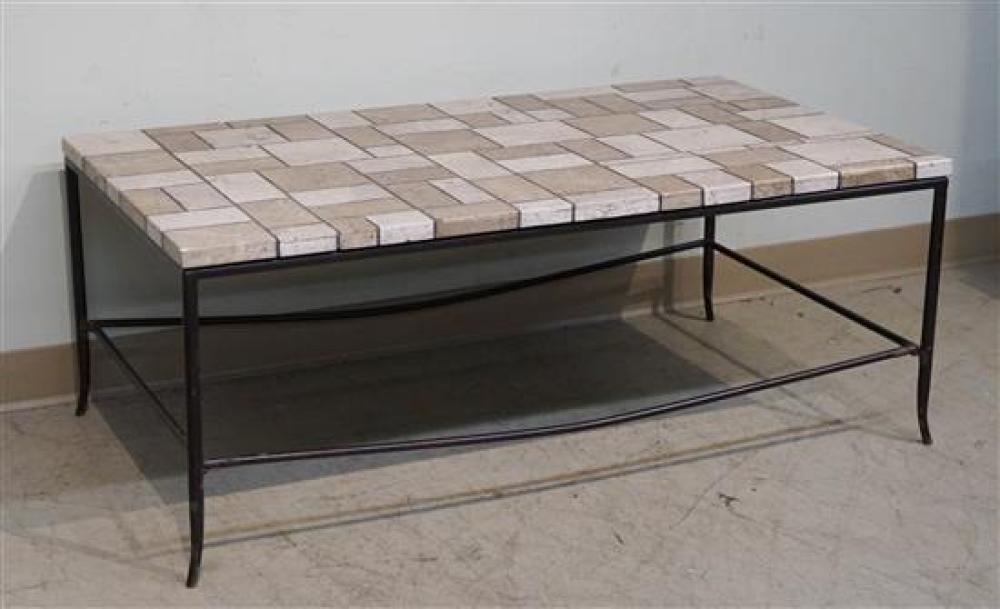 METAL BASE TILE TOP COCKTAIL TABLEMetal