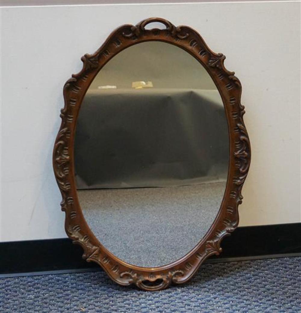 LOUIS XV STYLE WALNUT OVAL MIRROR  31fefd