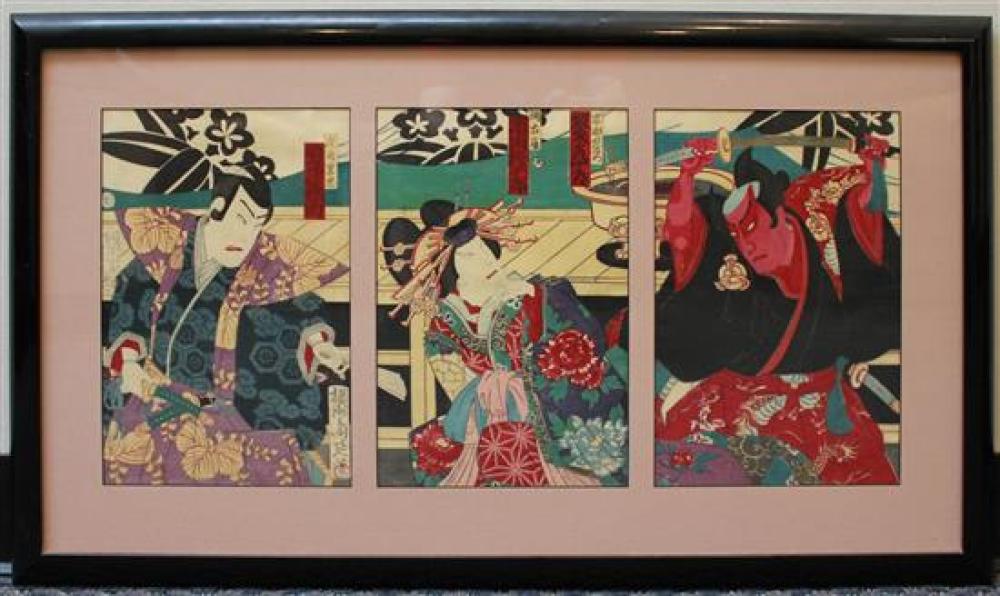 JAPANESE WOODBLOCK PRINT OF A SAMURAI 31ff07