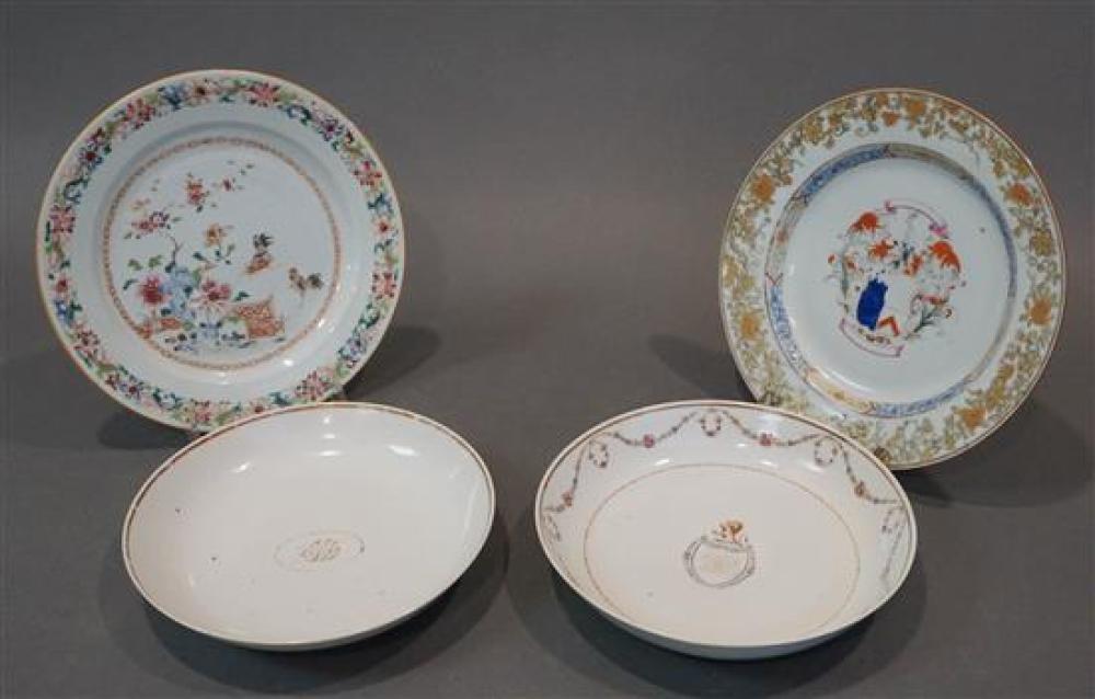 TWO CHINESE EXPORT PLATES (ONE